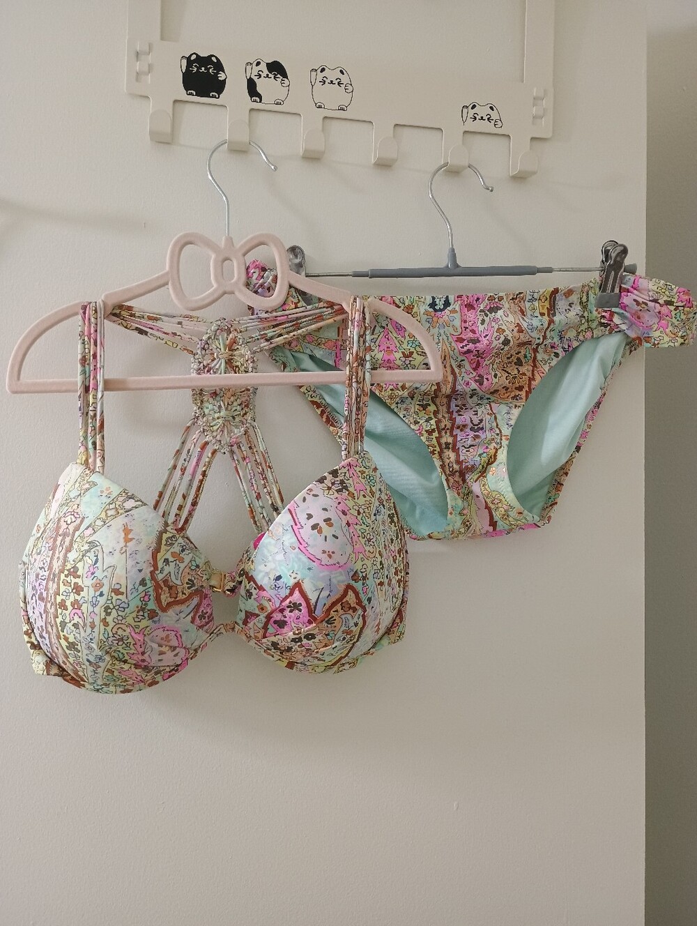 VICTORIA'S SECRET The Fabulous Macrame Push-Up Bikini Set - 34D, M - NWOT